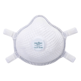 Respirator ERGONET FFP3 Valved Dolomite (Pk5) White  PORTWEST P371WHR