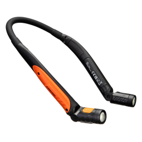 USB punjiva LED svjetiljka za vrat Crna/Narančasta  PORTWEST PA73BKO