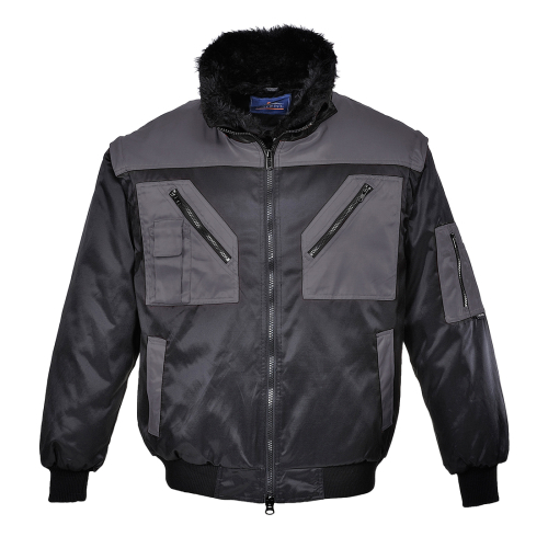 Jakna Two Tone Pilot Crna/Siva 5XL PORTWEST PJ20BYR5XL