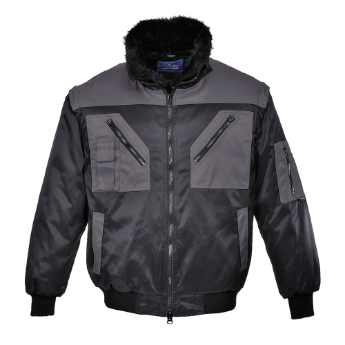 Jakna Two Tone Pilot Crna/Siva M PORTWEST PJ20BYRM