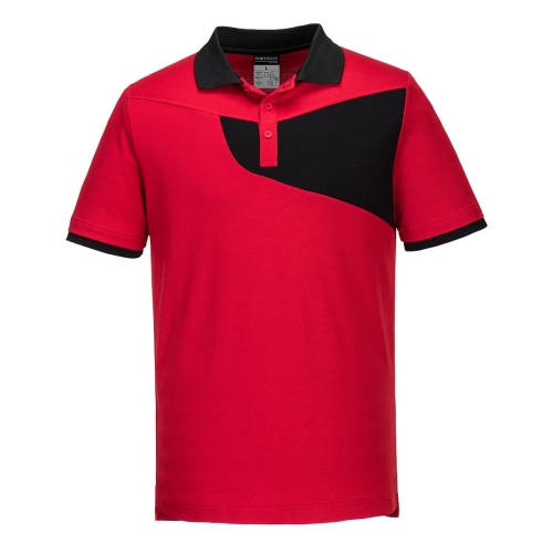 PW2 Polo majica Cotton Comfort S/S Crvena/Crna M PORTWEST PW210RBKM