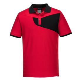 PW2 Polo majica Cotton Comfort S/S Crvena/Crna S PORTWEST PW210RBKS