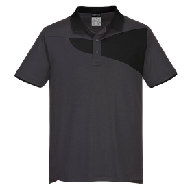 PW2 Polo majica Cotton Comfort S/S Zoom Grey/Black S PORTWEST PW210ZBRS