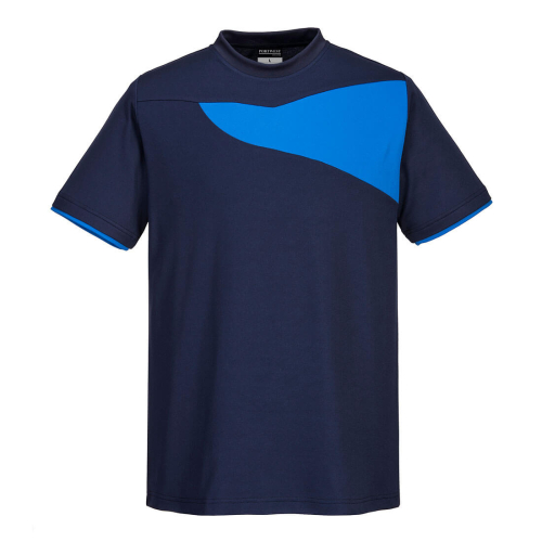PW2 Majica Cotton Comfort S/S Navy/Royal XXXL PORTWEST PW211NRRXXXL