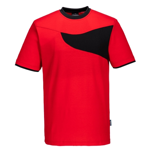 PW2 Majica Cotton Comfort S/S Crvena/Crna XL PORTWEST PW211RBKXL