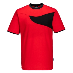 PW2 Majica Cotton Comfort S/S Crvena/Crna XXL PORTWEST PW211RBKXXL