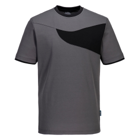 PW2 Majica Cotton Comfort S/S Zoom Grey/Black L PORTWEST PW211ZBRL