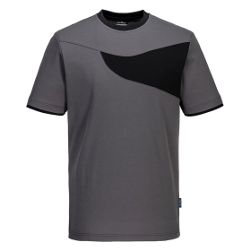 PW2 Majica Cotton Comfort S/S Zoom Grey/Black XXL PORTWEST PW211ZBRXXL