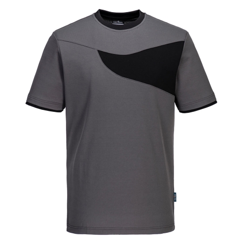 PW2 Majica Cotton Comfort S/S Zoom Grey/Black XXL PORTWEST PW211ZBRXXL