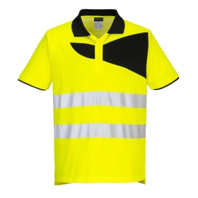 PW2 Polo majica Hi-Vis Cotton Comfort S/S Žuta/Crna XL PORTWEST PW212YBRXL