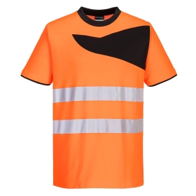 PW2 Majica Hi-Vis Cotton Comfort S/S Narančasta/Crna 4XL PORTWEST PW213OBR4XL
