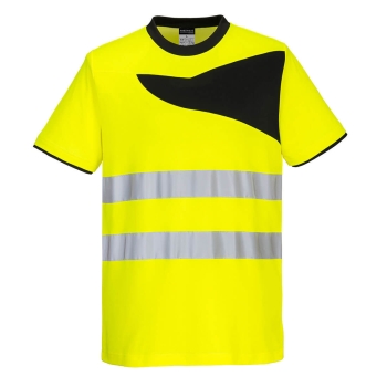 PW2 Majica Hi-Vis Cotton Comfort S/S Žuta/Crna XL PORTWEST PW213YBRXL