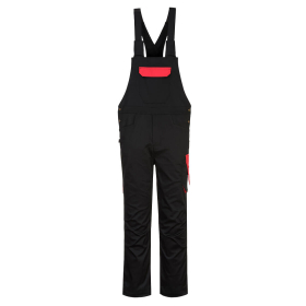 PW2 Hlače s naramenicama Crna/Crvena XXL PORTWEST PW243BDRXXL