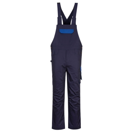 PW2 Hlače s naramenicama Navy/Royal XL PORTWEST PW243NRRXL