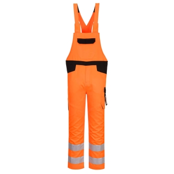 PW2 Hlače s naramenicama Hi-Vis Narančasta/Crna XL PORTWEST PW244OBRXL
