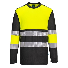 PW3 Majica Hi-Vis Cotton Comfort Klasa 1 L/S Žuta/Crna 4XL PORTWEST PW312YBR4XL