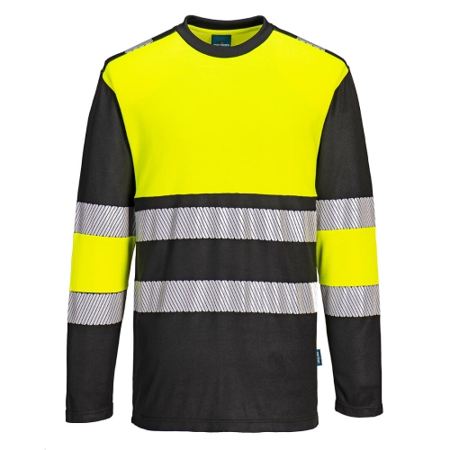 PW3 Majica Hi-Vis Cotton Comfort Klasa 1 L/S Žuta/Crna 4XL PORTWEST PW312YBR4XL