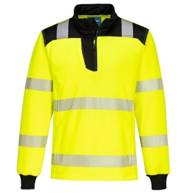 PW3 Majica Hi-Vis 1/4 Zip Žuta/Crna XXXL PORTWEST PW326YBRXXXL