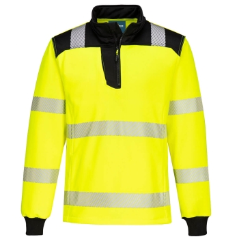 PW3 Majica Hi-Vis 1/4 Zip Žuta/Crna 5XL PORTWEST PW326YBR5XL