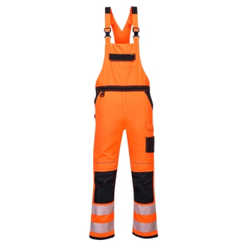 PW3 Hlače s naramenicama Hi-Vis Narančasta/Crna XL PORTWEST PW344OBRXL