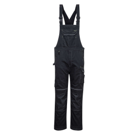 PW3 Hlače s naramenicama Work Crna XXXL PORTWEST PW346BKRXXXL