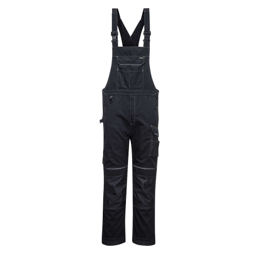 PW3 Hlače s naramenicama Work Crna XXL PORTWEST PW346BKRXXL
