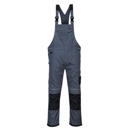 PW3 Hlače s naramenicama Work Zoom Grey/Black L PORTWEST PW346ZBRL