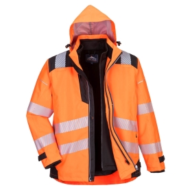 PW3 Jakna Hi-Vis 3-u-1 Narančasta/Crna M PORTWEST PW365OBRM