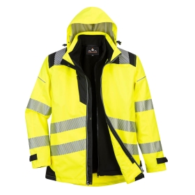 PW3 Jakna Hi-Vis 3-u-1 Žuta/Crna 4XL PORTWEST PW365YBR4XL