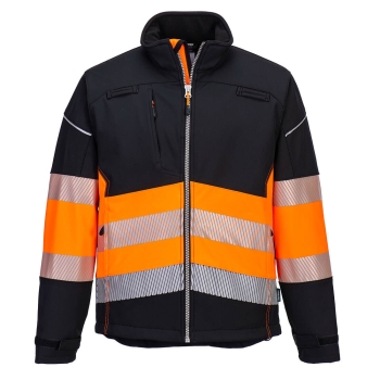 PW3 Jakna Hi-Vis Class 1 Softshell (3L) Crna/Narančasta M PORTWEST PW375BKOM