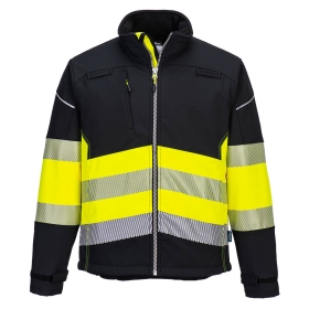 PW3 Jakna Hi-Vis Class 1 Softshell (3L) Crna/Žuta XS PORTWEST PW375BKYXS
