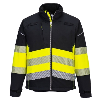 PW3 Jakna Hi-Vis Class 1 Softshell (3L) Crna/Žuta XXL PORTWEST PW375BKYXXL