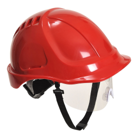 Kaciga s vizirom Endurance Plus Crvena  PORTWEST PW54RER