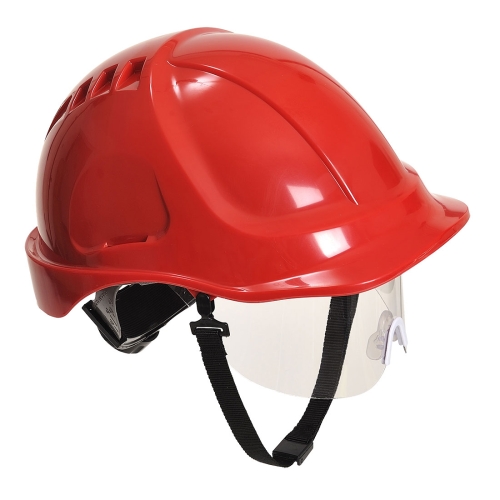 Kaciga s vizirom Endurance Plus Crvena  PORTWEST PW54RER