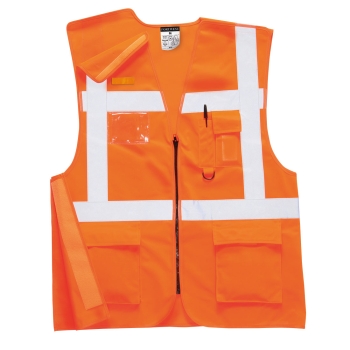 Prsluk Hi-Vis Zip Executive  Narančasta XXL PORTWEST RT26ORRXXL