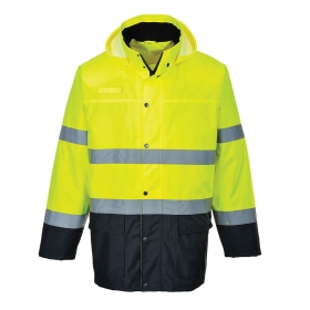 Jakna Hi-Vis Contrast Rain Lite Traffic  Yellow/Navy XL PORTWEST S166YNRXL