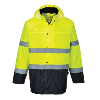 Jakna Hi-Vis Contrast Rain Lite Traffic  Yellow/Navy S PORTWEST S166YNRS
