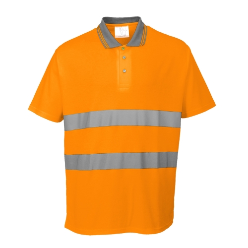 Polo majica Hi-Vis Cotton Comfort S/S  Narančasta XS PORTWEST S171ORRXS