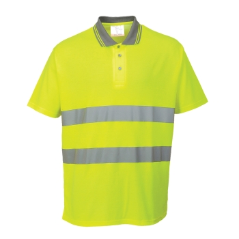 Polo majica Hi-Vis Cotton Comfort S/S  Žuta S PORTWEST S171YERS