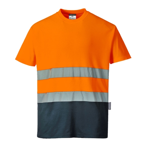 Majica Hi-Vis Cotton Comfort Contrast S/S Narančasta/Navy L PORTWEST S173ONRL Majica Hi-Vis Cotton Comfort Contrast S/S Narančasta/Navy L PORTWEST S173ONRL