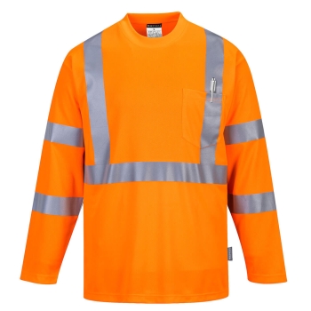  Majica Hi-Vis Pocket, dugi rukav Narančasta L PORTWEST S191ORRL