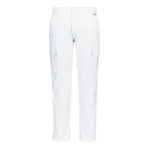 Hlače Stretch Slim Combat White 34 PORTWEST S231WHR34