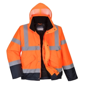 Jakna Hi-Vis Contrast Winter Bomber  Narančasta/Navy XL PORTWEST S266ONRXL