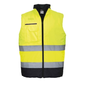 Prsluk Hi-Vis Contrast s utopljenjem Yellow/Navy XXL PORTWEST S267YNRXXL