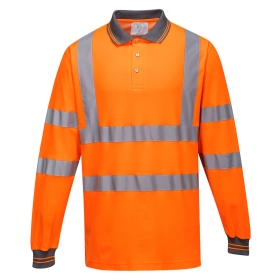 Polo majica Hi-Vis Cotton Comfort L/S  Narančasta M PORTWEST S271ORRM