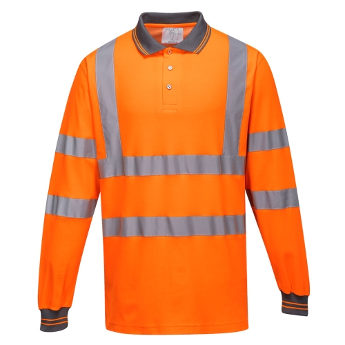 Polo majica Hi-Vis Cotton Comfort L/S  Narančasta XXXL PORTWEST S271ORRXXXL