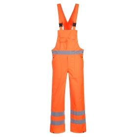 Hlače s naramenicama Hi-Vis Breathable Rain Narančasta M PORTWEST S388ORRM