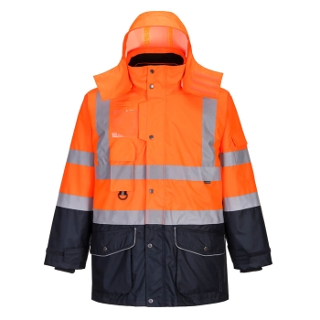 Jakna Hi-Vis Breathable Contrast Traffic 7-u-1 Narančasta/Navy XXXL PORTWEST S426ONRXXXL