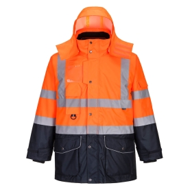 Jakna Hi-Vis Breathable Contrast Traffic 7-u-1 Narančasta/Navy M PORTWEST S426ONRM
