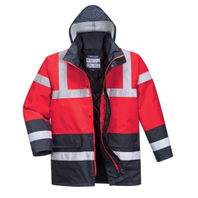 Jakna Hi-Vis Contrast Winter Traffic  Crvena/T.plava XL PORTWEST S466RNRXL